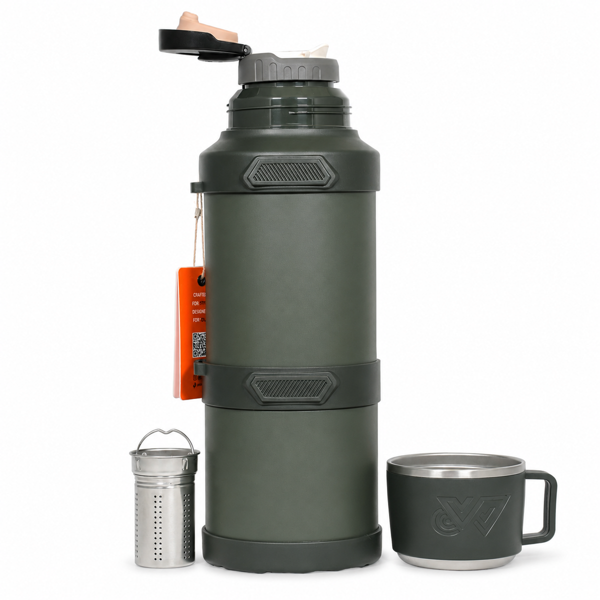 Termos 4L Bardaklı ve Çay Süzgeçli Kamp Termosu