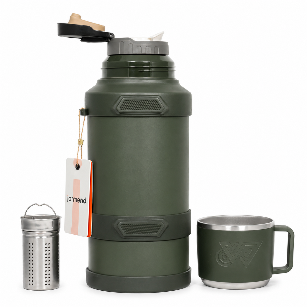 Termos 3.2L Bardaklı ve Çay Süzgeçli Kamp Termosu