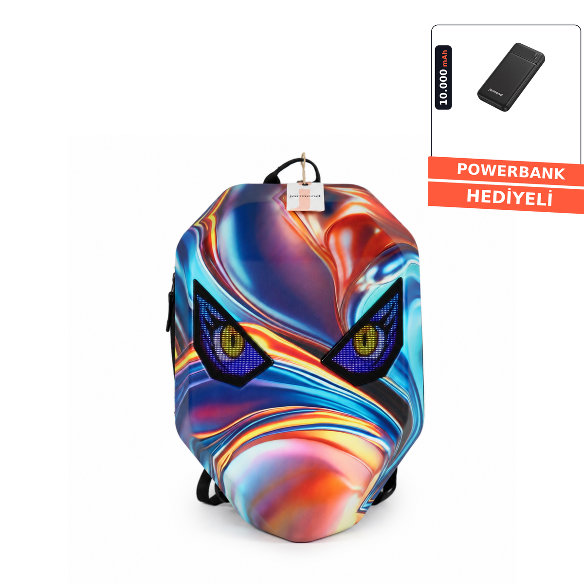 Holografik LED Gözlü Motosiklet Sırt Çantası