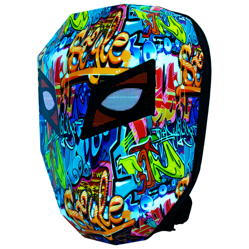 Graffiti LED Motorcu Çantası - Büyük Boy