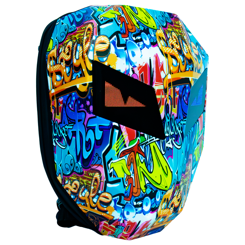 Graffiti LED Motorcu Çantası - Büyük Boy
