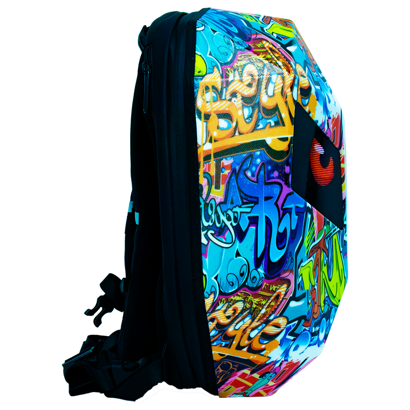 Graffiti LED Motorcu Çantası - Büyük Boy