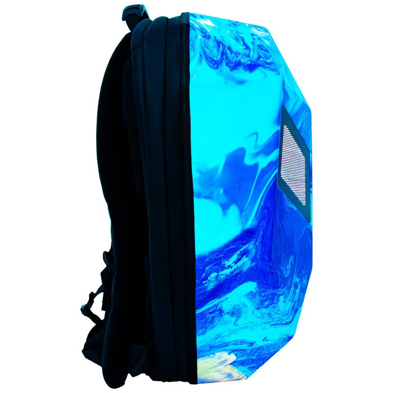 Blue Vortex LED Motorcu Çantası - Büyük Boy