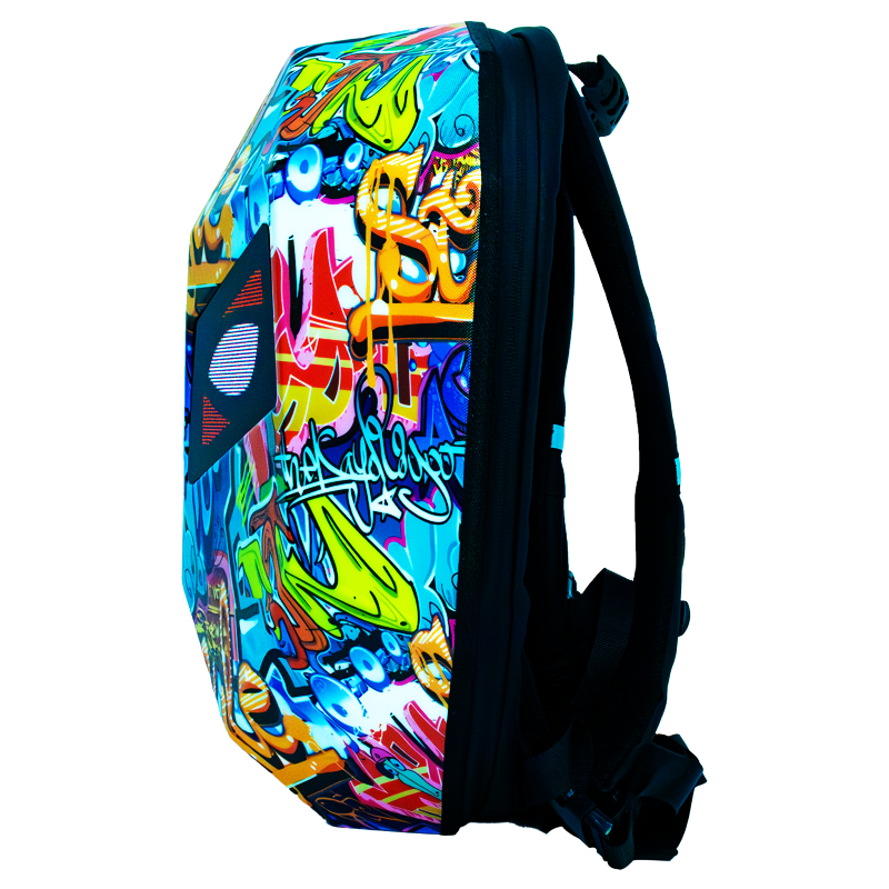 Graffiti LED Motorcu Çantası - Büyük Boy