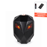 Siyah LED Gözlü Motosiklet Sırt Çantası
